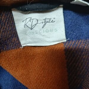RD Style Blue and Brown Flannel Jacket